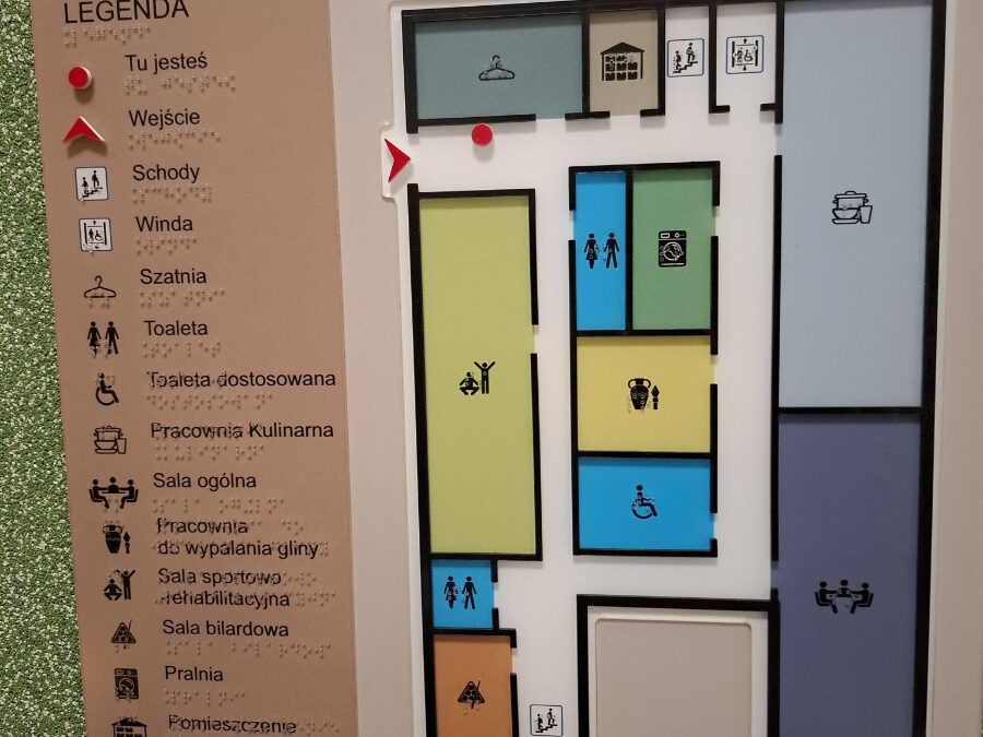 plan tyflograficzny dom samopomocy w Ropczycach